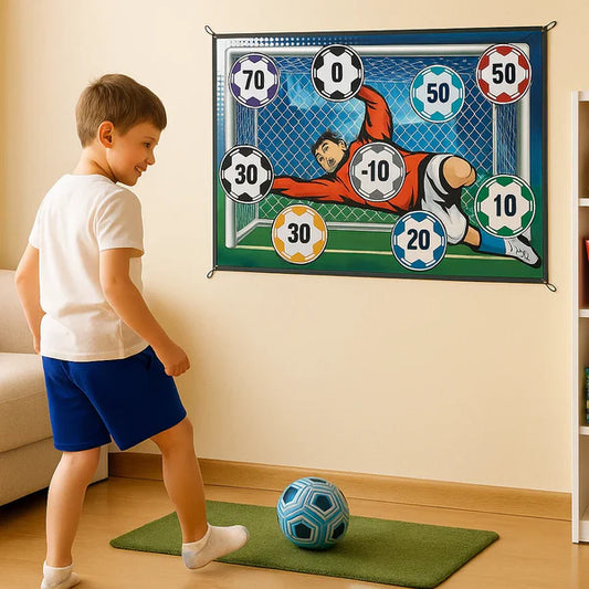 Fußball Zielmatte für Kinder – Klebeball-Punktespiel für Spaß und Bewegung