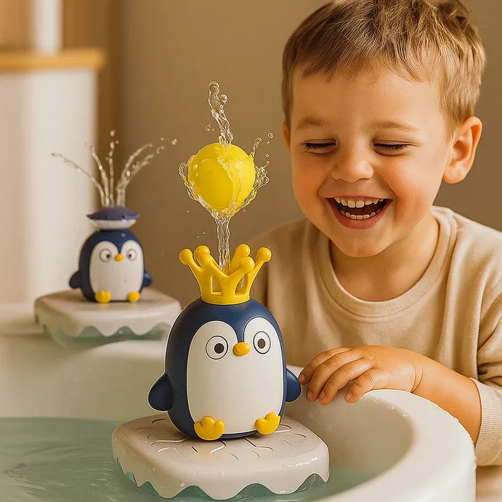 Magischer Eisberg-Pinguin – Spritzender Badespaß für Kinder