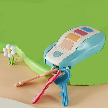 Schlau Auto Schlüssel Spielzeug – Musik, Licht & Lernen in einem! Blau