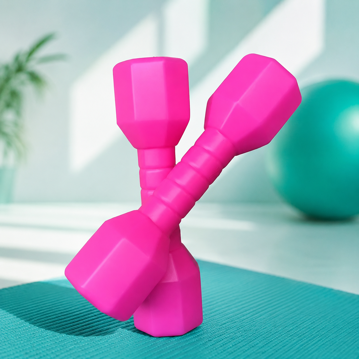 Bunte Kinder-Hanteln – Spielerisches Fitness- & Bewegungstraining Rosa