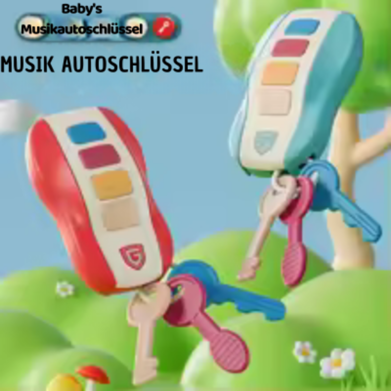 Schlau Auto Schlüssel Spielzeug – Musik, Licht & Lernen in einem!