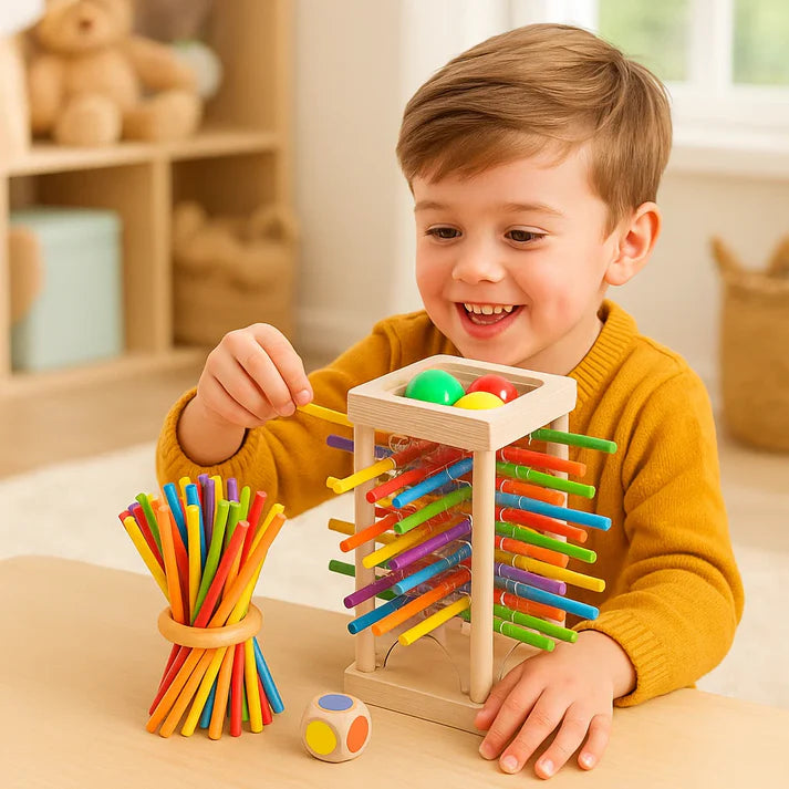 Holz Balancier-Stäbchenspiel – Konzentration & Spaß für Kinder