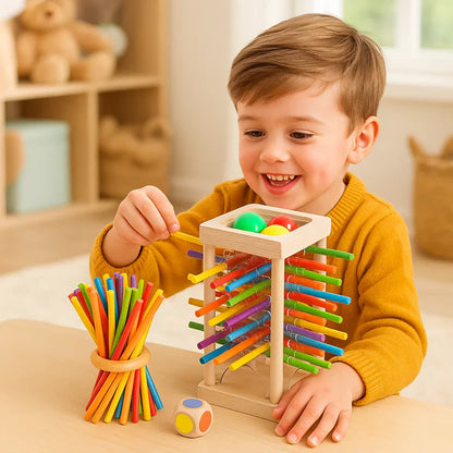 Holz Balancier-Stäbchenspiel – Konzentration & Spaß für Kinder