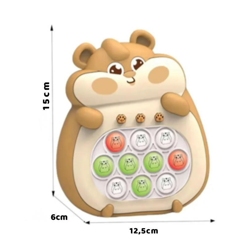 Schnell Drücken Spiel Konsole – 999 Ebene Gehirntraining & Stressabbau Brauner Hamster
