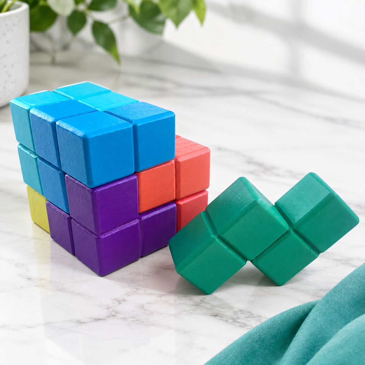 3D Holz-Soma-Würfel – Montessori Denkspiel für Kinder Stil 2