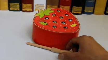 Magnetisches Montessori Fangspiel – Würmer Fangen & Lernen