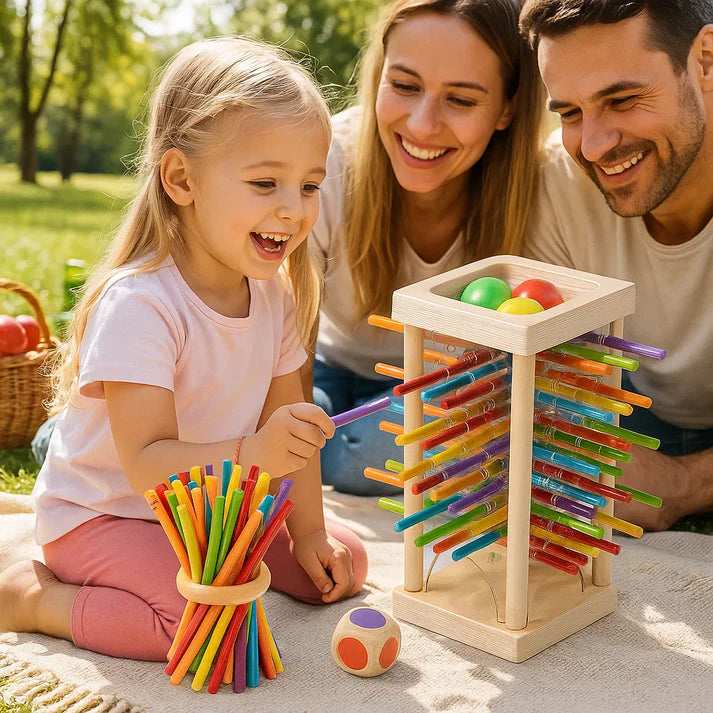 Holz Balancier-Stäbchenspiel – Konzentration & Spaß für Kinder
