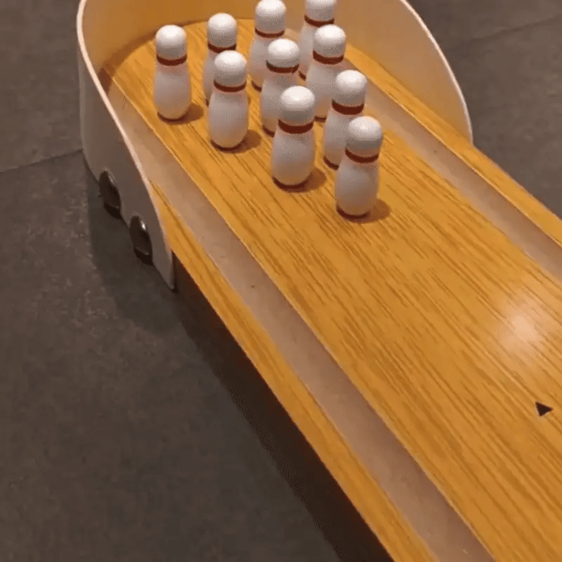 Mini Holz-Bowling Set – Lernspaß für Kinder & Familie
