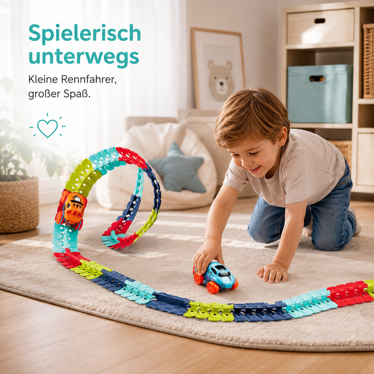 Flexi-LED-Rennbahn – Leuchtender Rennspaß für kreative Kinder