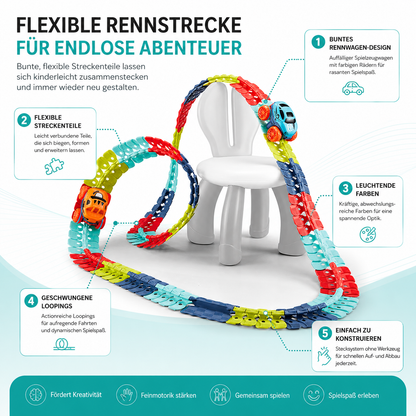 Flexi-LED-Rennbahn – Leuchtender Rennspaß für kreative Kinder