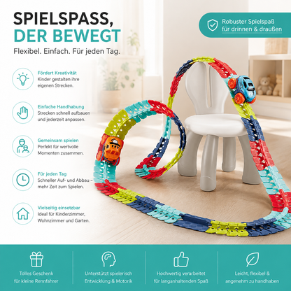 Flexi-LED-Rennbahn – Leuchtender Rennspaß für kreative Kinder