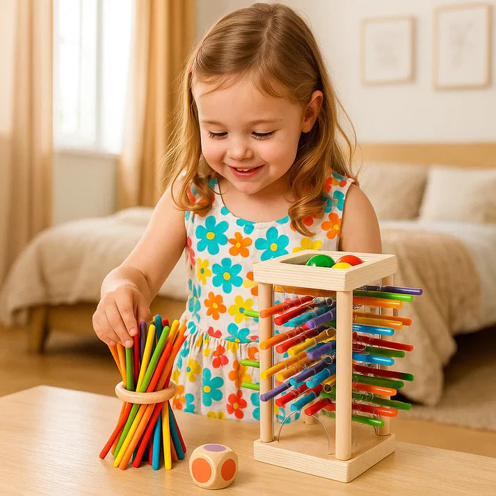 Holz Balancier-Stäbchenspiel – Konzentration & Spaß für Kinder