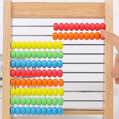 Holz Rechenrahmen 100 Perlen – Spielerisch Mathe Lernen
