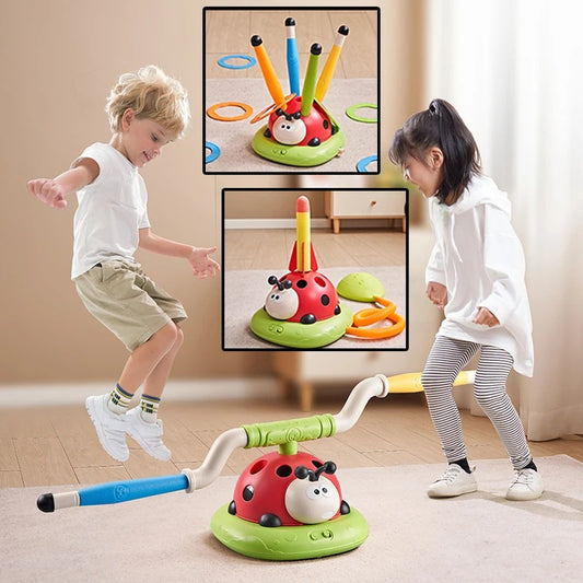 3-in-1 Ladybug Spielzeug: Springen, Werfen, Raketen!