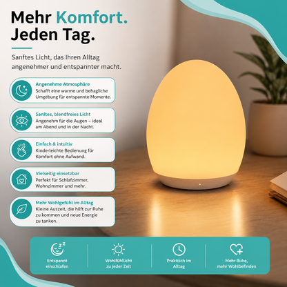 LED-Baby-Nachtlicht – Warmes, sicheres & berührungsdimmbares Licht