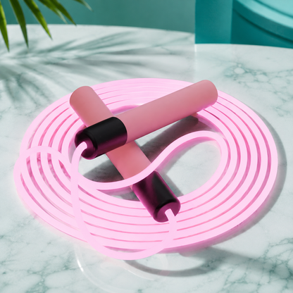 LED Springseil für Kids & Erwachsene – Leuchtender Fitness-Spaß Rosa
