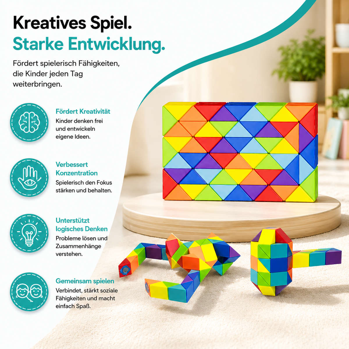 Regenbogen Magie Herrscherin – Kreatives 3D Puzzle zum Formen & Entspannen