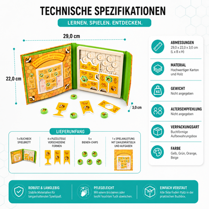 Kinder Holzspielzeug Magnetisches Biene Puzzle für Logik & Kreativität