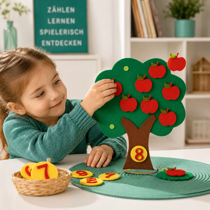 Montessori Filz-Puzzle Fruchtbaum – Spielerisch lernen & entdecken