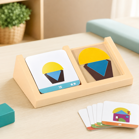 Haus Design Puzzle – Montessori Logikspiel für Kinder