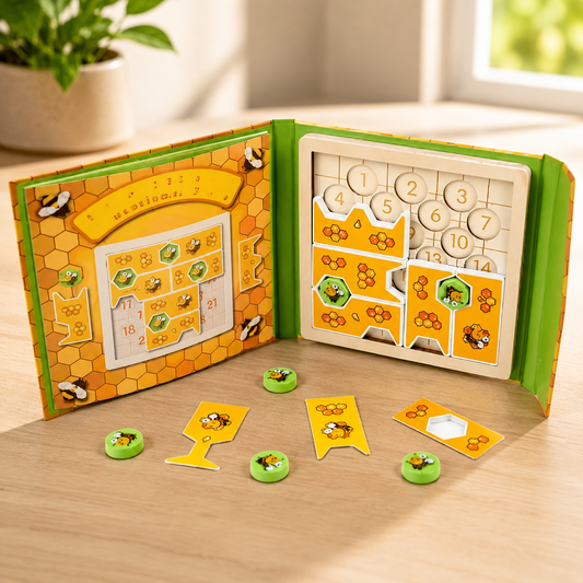 Kinder Holzspielzeug Magnetisches Biene Puzzle für Logik & Kreativität