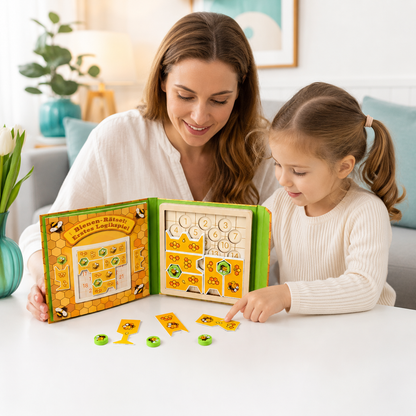 Kinder Holzspielzeug Magnetisches Biene Puzzle für Logik & Kreativität