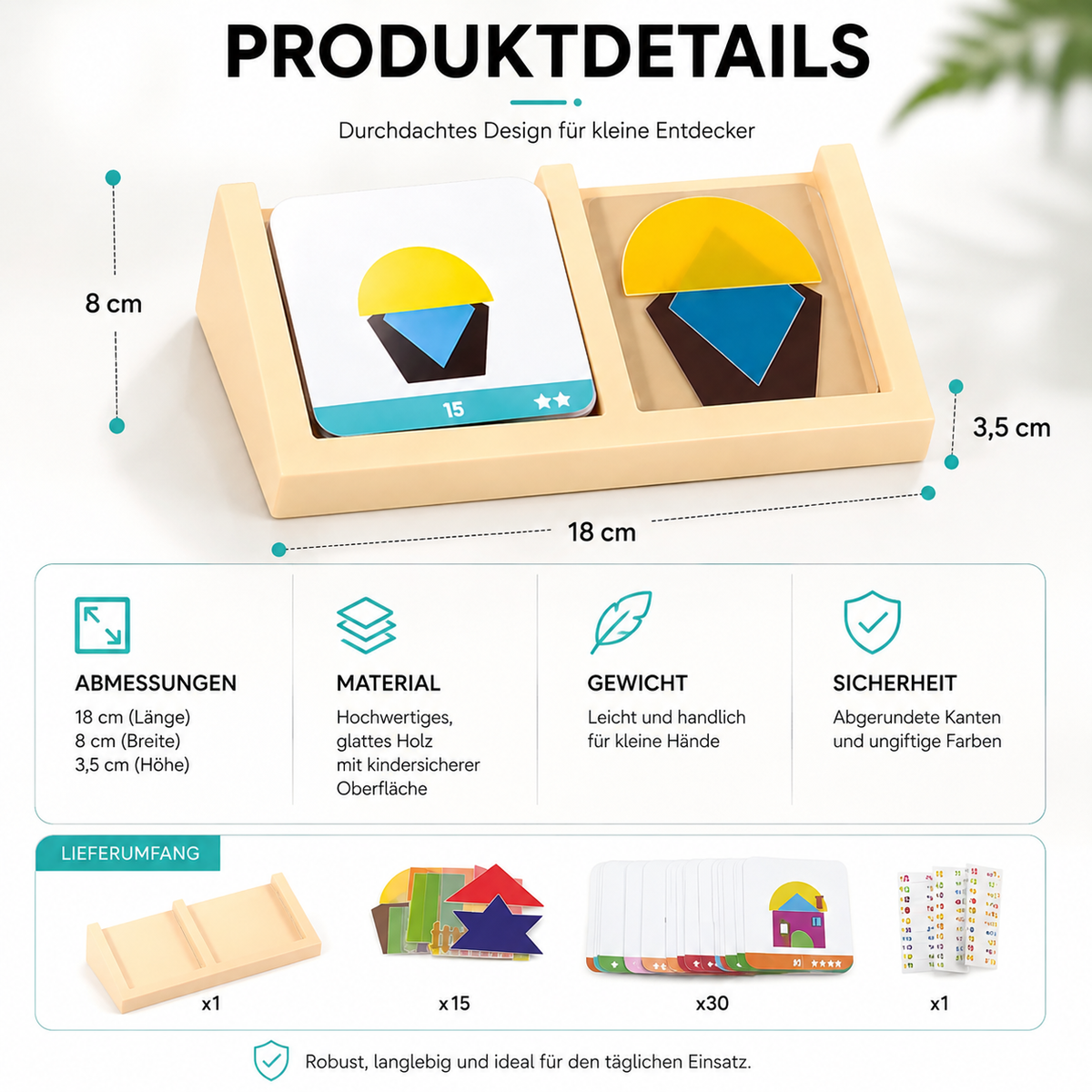 Haus Design Puzzle – Montessori Logikspiel für Kinder