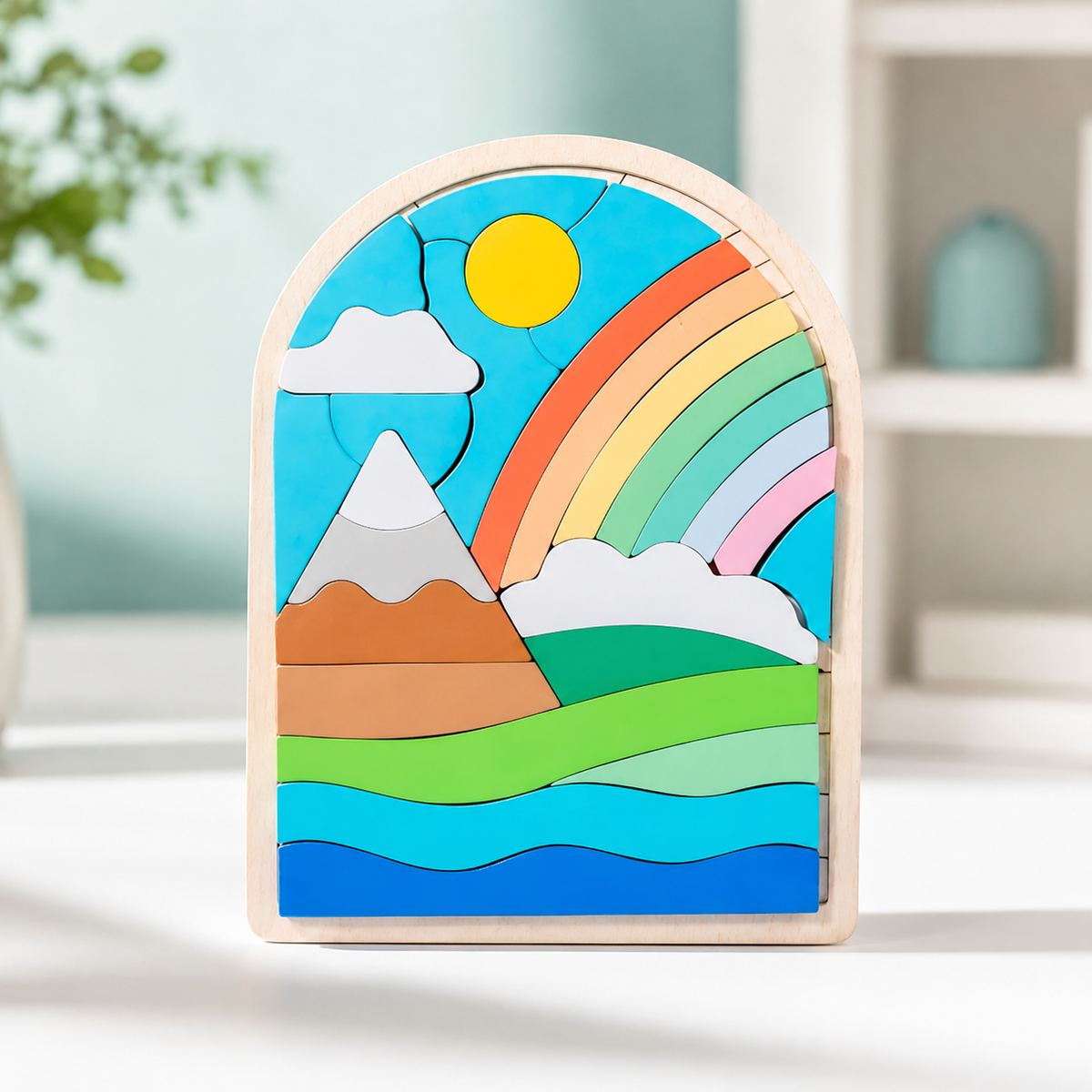 Regenbogen-Puzzle – Kreatives Lernspielzeug für Kinder ab 3 Jahren Regenbogen