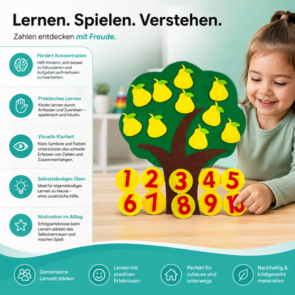 Montessori Filz-Puzzle Fruchtbaum – Spielerisch lernen & entdecken