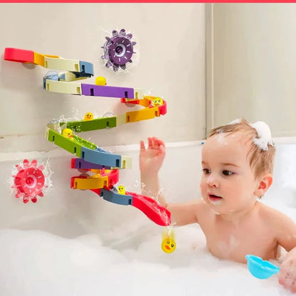 Bunte Badespaß-Rutsche - fröhliche & lernreiche Badezeit