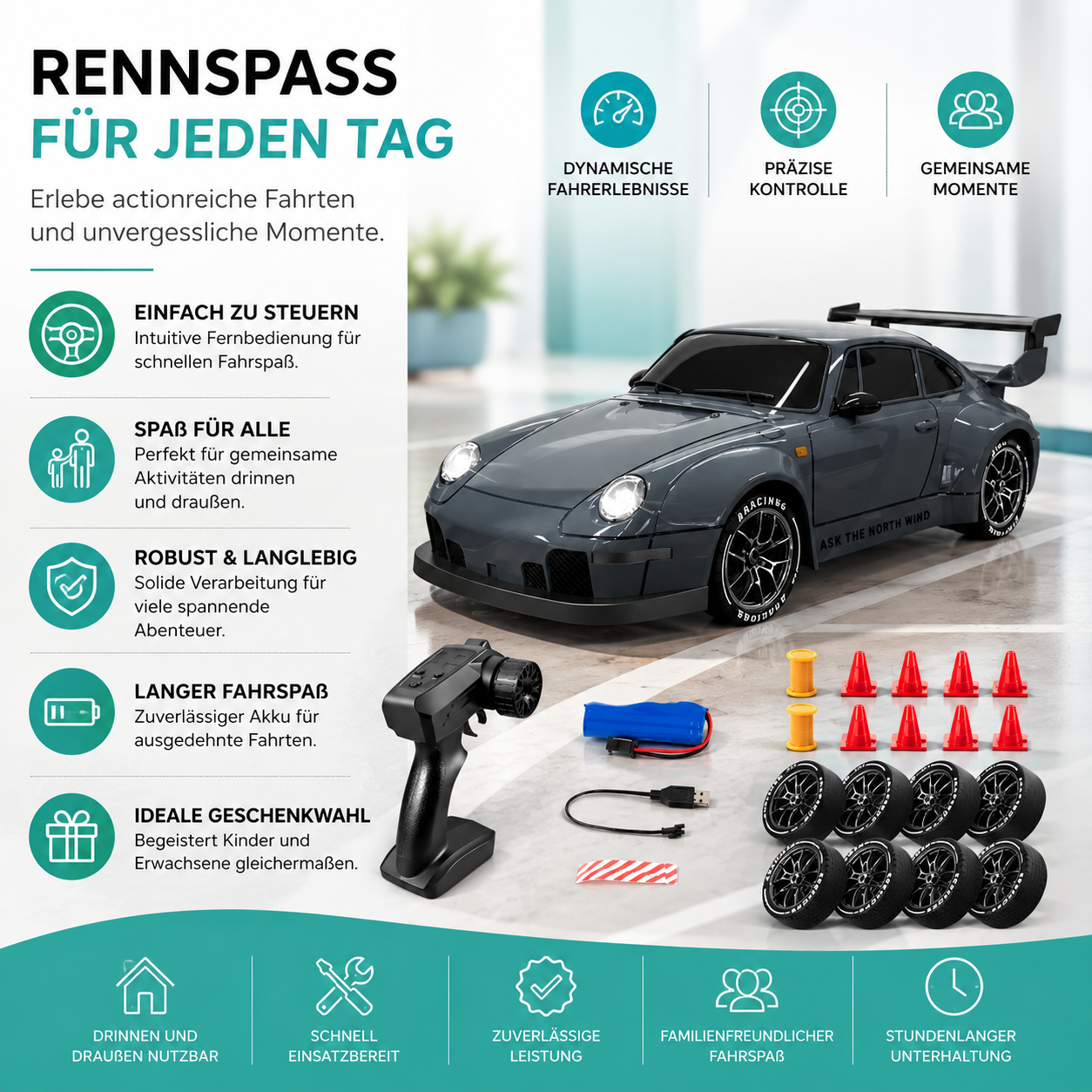 Hochgeschwindigkeits-RC-Drift-Auto 2,4 GHz – starke Leistung & echtes Rennfeeling