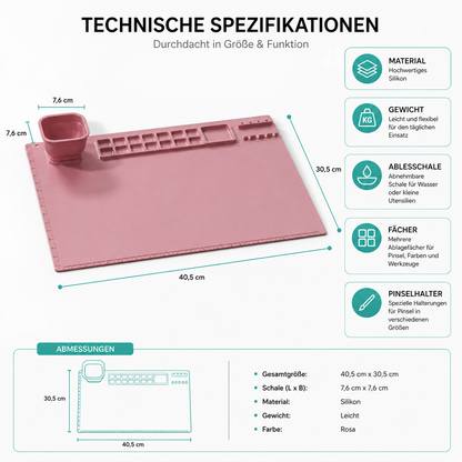 Multifunktionale Silikon-Malunterlage für kreative Meisterwerke