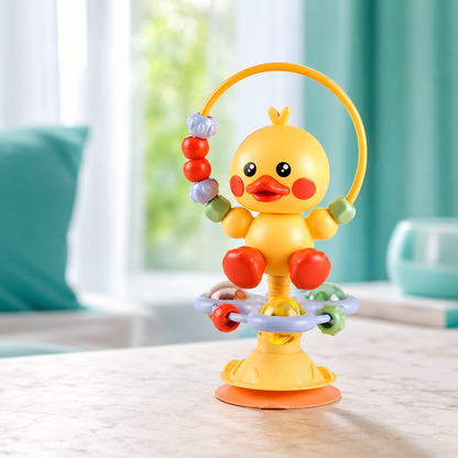 Interaktives Baby-Drehspielzeug – mit Saugnapf & Musik für den Hochstuhl Vogel