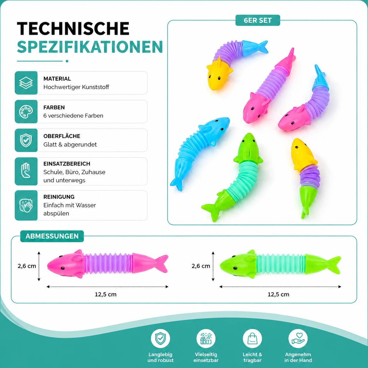 20-teiliges Set verwandelbarer Hai- und Dino-Stressspielzeuge – Endloser Spielspaß