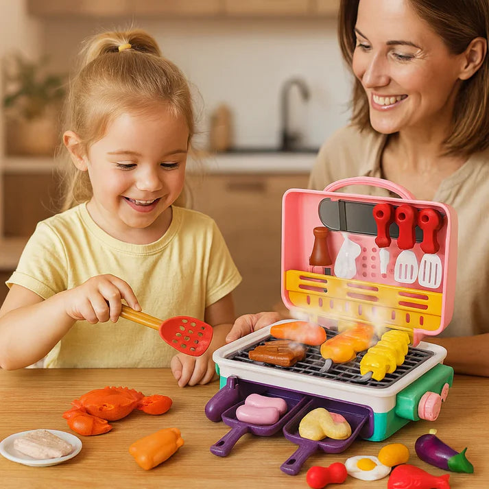BBQ Kinderküche mit Farbeffekt & Musik – Spaß beim Kochen