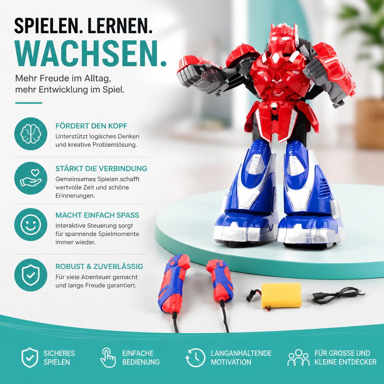 Smart Battle-Roboter mit Musik, LED-Licht & Bewegungssteuerung