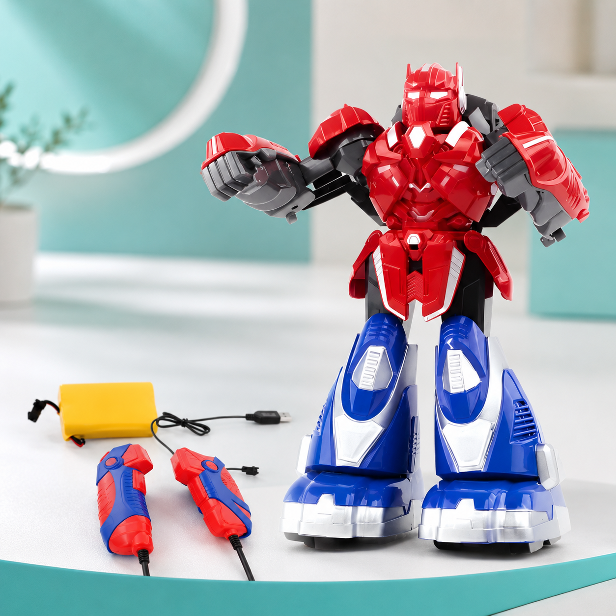 Smart Battle-Roboter mit Musik, LED-Licht & Bewegungssteuerung Rot