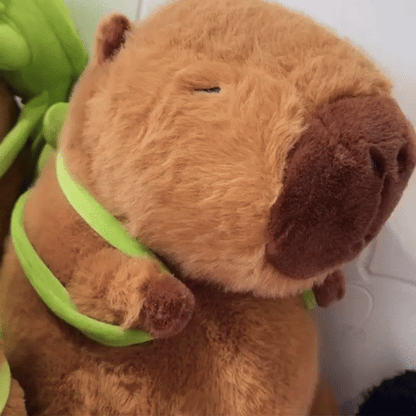 Kuscheliges Capybara Plüschtier – Mit süßem Schildkröten-Rucksack!
