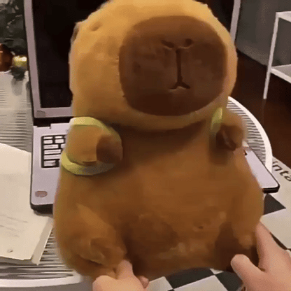 Kuscheliges Capybara Plüschtier – Mit süßem Schildkröten-Rucksack!