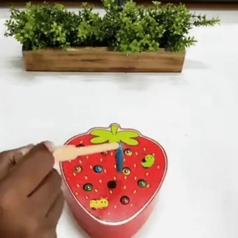 Magnetisches Montessori Fangspiel – Würmer Fangen & Lernen