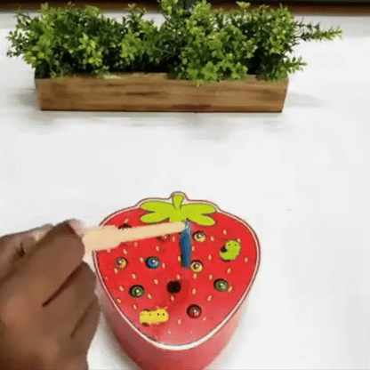 Magnetisches Montessori Fangspiel – Würmer Fangen & Lernen