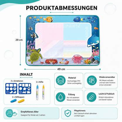 Magische Wasser-Malmatte – Kreativer Malspaß ohne Kleckern