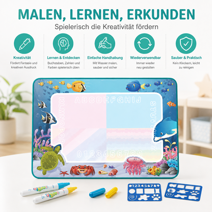 Magische Wasser-Malmatte – Kreativer Malspaß ohne Kleckern